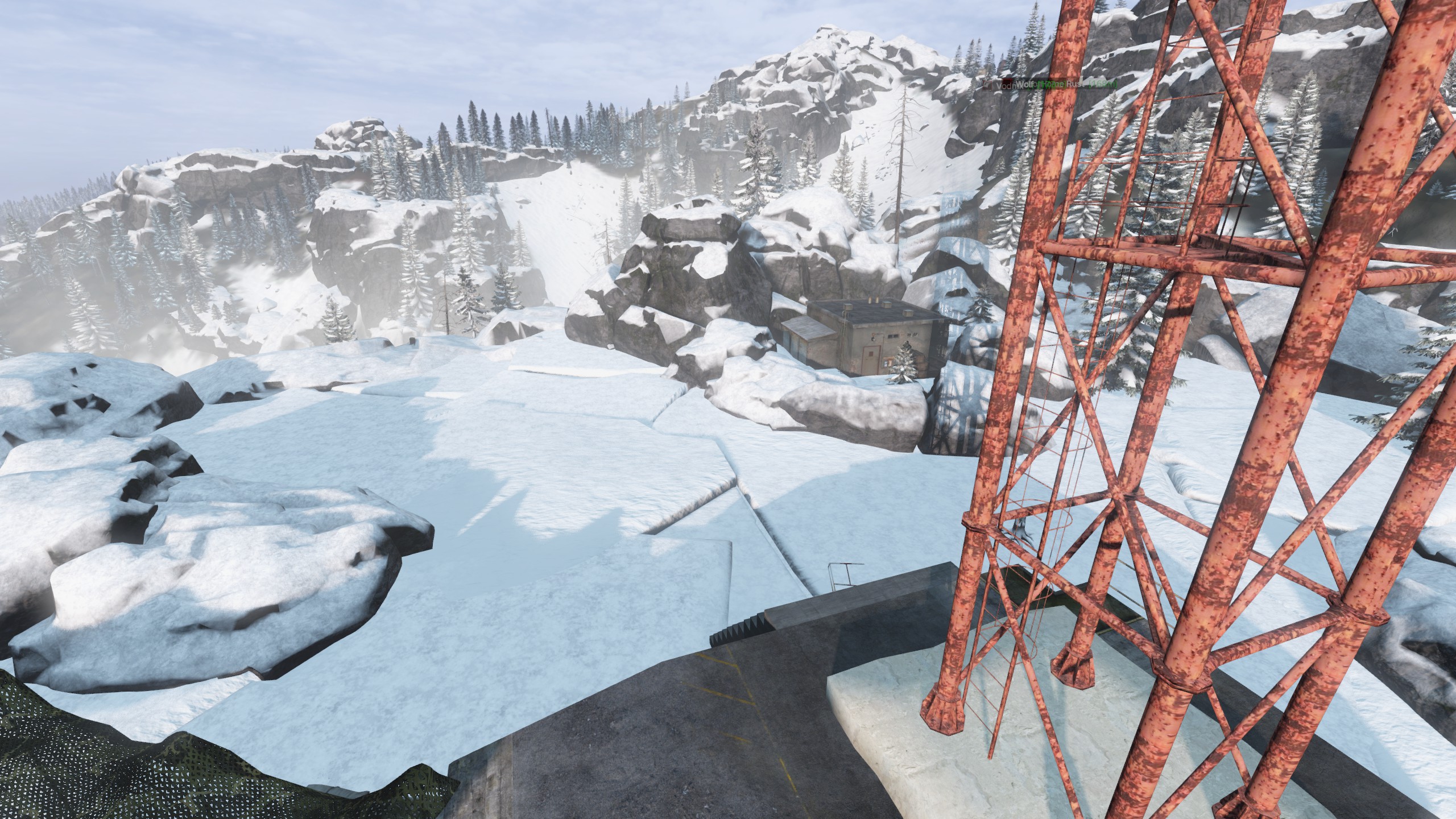 Snowy tower