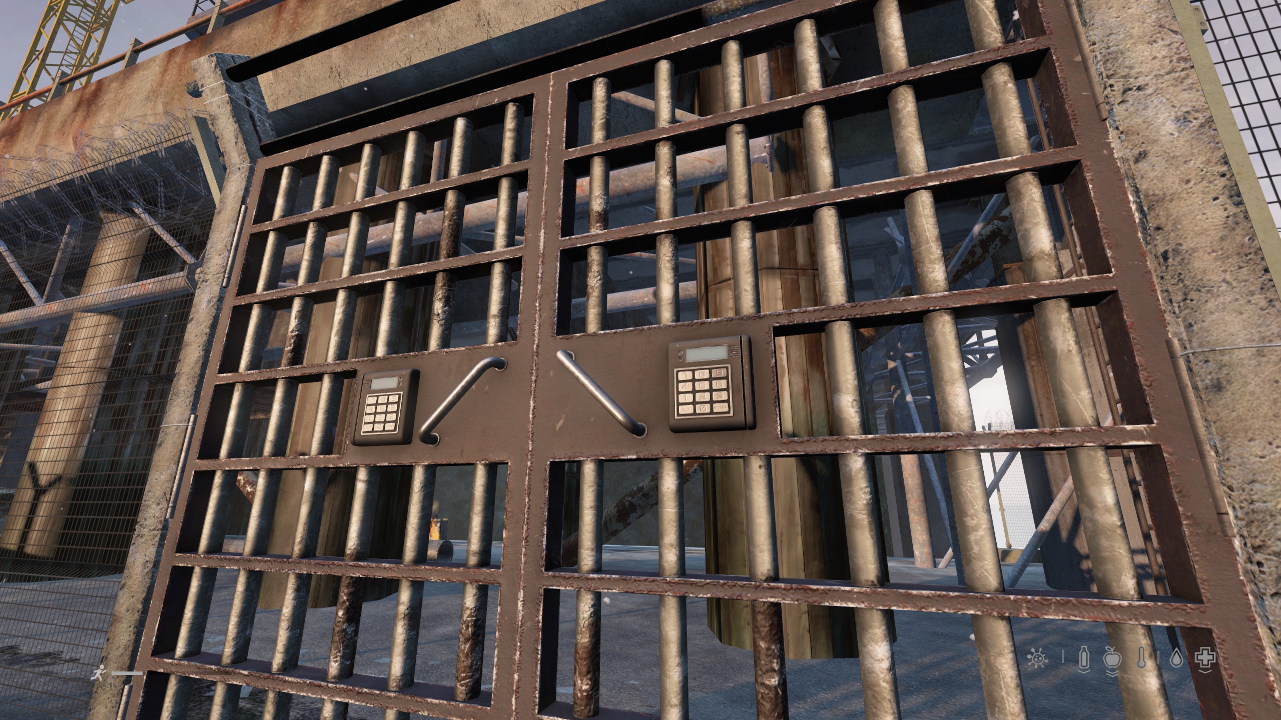 Rusty keycard gate