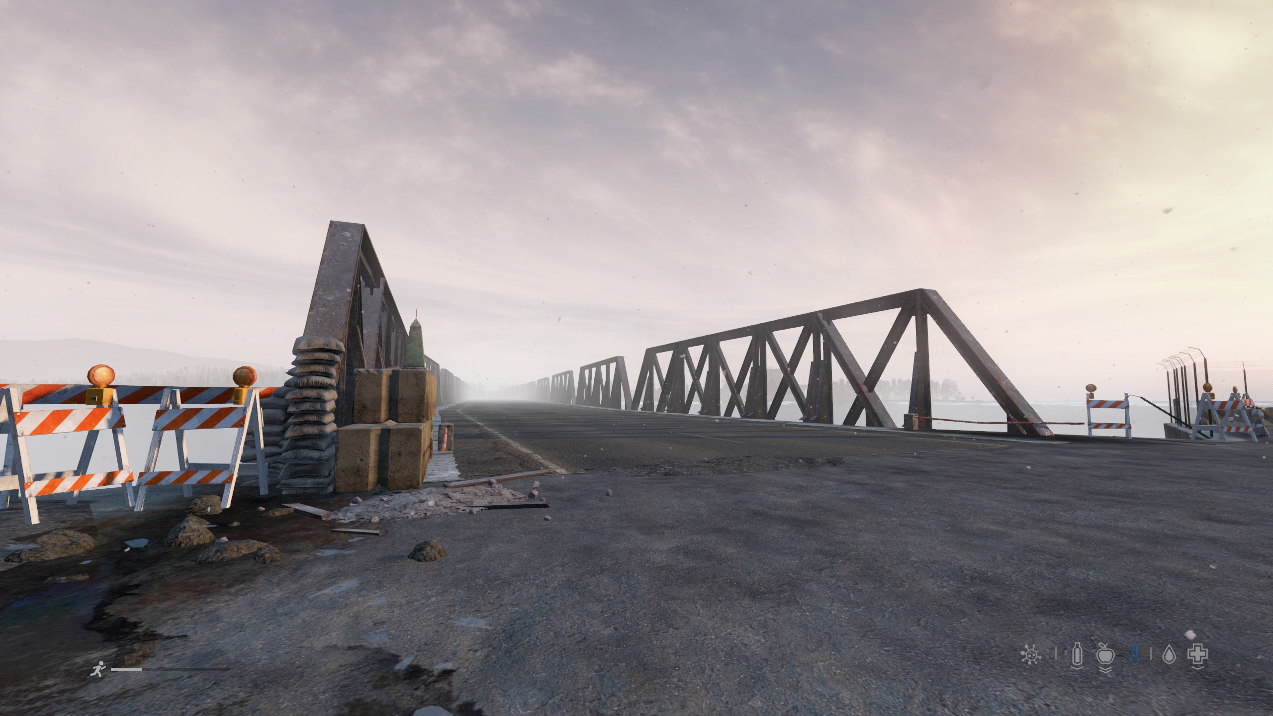 Damaged bridge